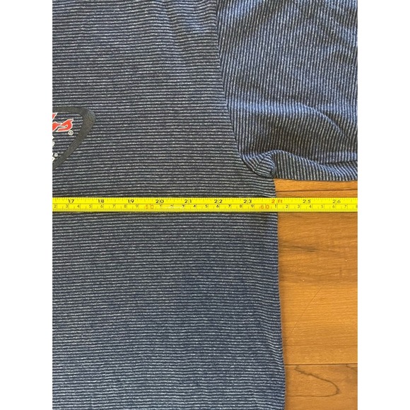 CSA Chicago Cubs Blue Striped T-Shirt Embroidered Logo MLB USA Made Mens Size XL - Picture 11 of 12